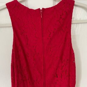 ❤️ Size 2 • H&M • Fit + Flare• red lace dress ❤️